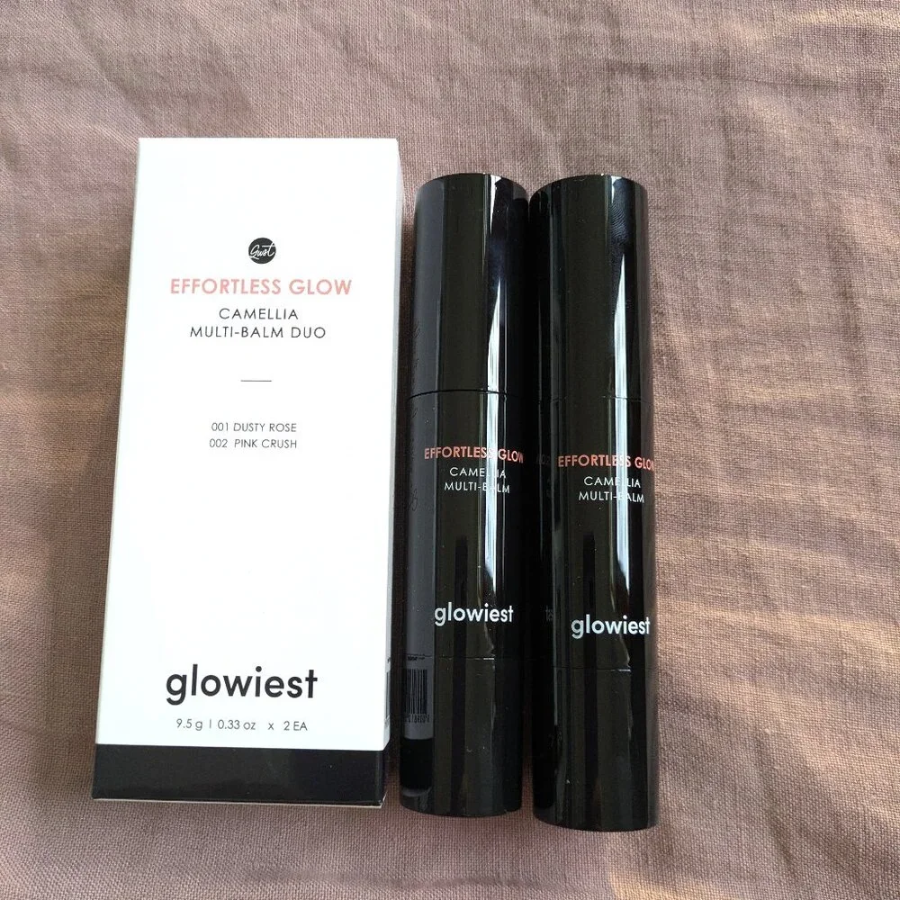 🌸 NIB gloweist Effortless Glow Camellia Multi Balm Duo Dusty Rose & Pink Crush